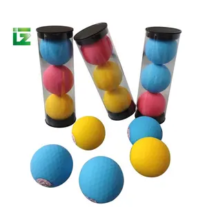 Top Kwaliteit Custom Logo Club Training Wedstrijd Ballen 3 Stuk Polyurethaan Gekleurde Golfbal Matte Tour Golfballen