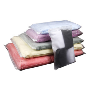 Bán Buôn Có Thể Tái Chế Nắp Kéo Ziplock Túi Tùy Chỉnh In Frosted PE Dây Kéo Khóa T-Shirt Quần Áo Bao Bì Siêu Thị - Product Image 2