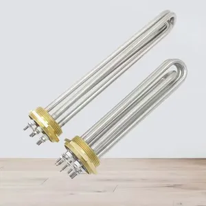 Élément chauffant tubulaire fileté <span class=keywords><strong>pour</strong></span> chaudières, chauffe-eau à immersion avec raccord à bride et bouchon à vis <span class=keywords><strong>pour</strong></span> réservoir d'eau - Product Image 3