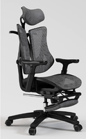 Chaise de bureau exécutive ergonomique moderne avec dossier réglable, design en maille confortable et pivotant, base en acier inoxydable, garantie 5 ans