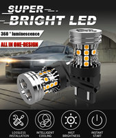 Bombillas LED Canbus de 6W 22SMD 3030 sin Errores, T20 1156 3157 P21W BA15S W21W 7443, Luces de Señalización Automática