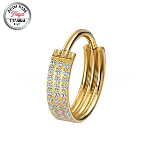 Anneau de nez, anneau de septum, clicker, clou d'oreille, anneau de téton, anneau de daith, anneau de hélix en Titane ASTM F136 triple couche de zircon, bijoux de piercing corporel - Product Image 4