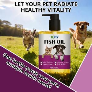 OEM 100% Natürliches <span class=keywords><strong>Omega</strong></span>-<span class=keywords><strong>3</strong></span> Lachsöl für Hunde und Katzen Fischöl mit Haut- und Fellpflege-Tropfen Immunsystem-Gesundheitsergänzungsmittel - Product Image 5