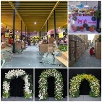 40-80cm Zuiver Witte Rozenbal Bruiloft Tafel Bloemen Bloembol Geometrische Plank Decoratieve Kunstmatige Rozenbloemen