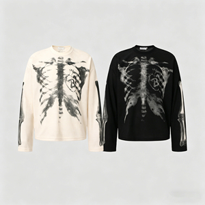 <span class=keywords><strong>Felpa</strong></span> da <span class=keywords><strong>uomo</strong></span> girocollo in cotone 100% lavorato <span class=keywords><strong>a</strong></span> maglia, pesante, con stampa DTG personalizzata <span class=keywords><strong>a</strong></span> <span class=keywords><strong>maniche</strong></span> lunghe, stile streetwear - Product Image 4