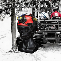Casque de sauvetage tactique extérieur léger XINGMAITONG en PC/ABS rouge avec visière à fentes en V, 4 points de suspension, certifié sécurité
