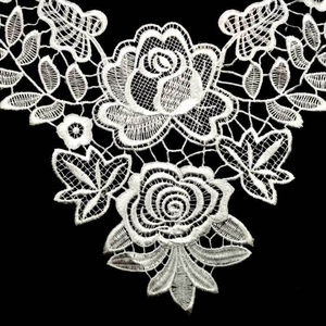 Corpiño Soluble en agua con bordado Floral para mujer, adhesivo desmontable, escote, Rosa falso, venta al por mayor - Product Image 4