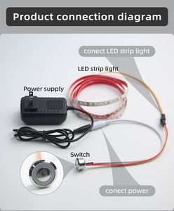 Công tắc cảm ứng DC12V/24V 3A 36W 72W Công tắc cảm biến ba màu, thích hợp cho đèn <span class=keywords><strong>Led</strong></span> nội thất - Product Image 3