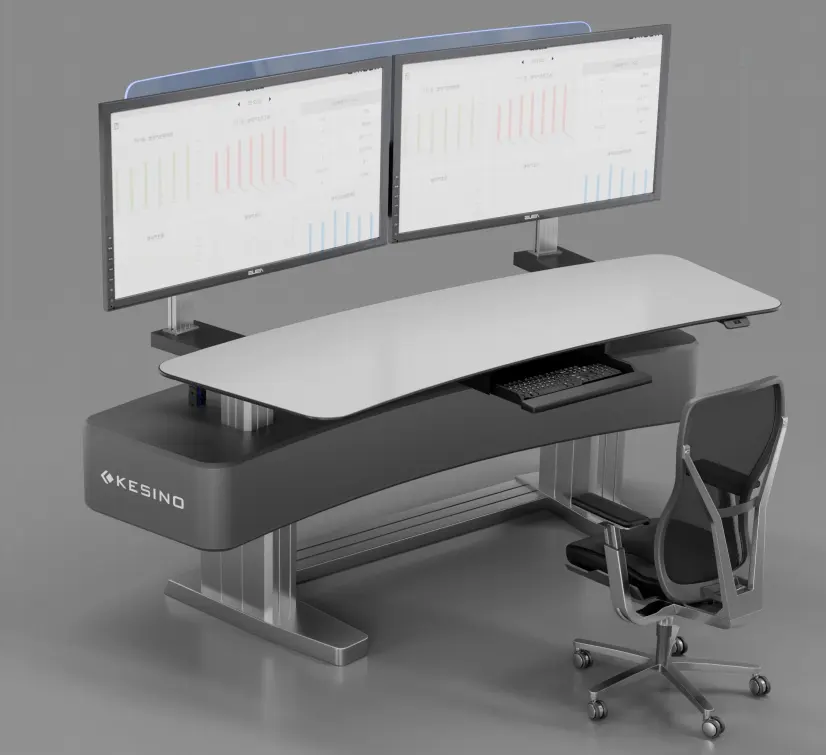 Escritorio de ordenador de elevación personalizado de gama alta mobiliario multimedia recursos de centro de datos consola de sala de control central