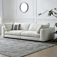 Ensemble de canapés inclinables deux places en tissu chenille imperméable, garni d'éponge, pour villa, appartement et hôtel, meubles de salon