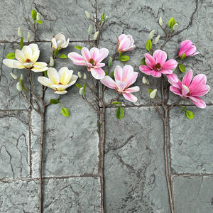 مصنع ماغنوليا محاكاة جميل Chen حر ساق 3-لوتس لحفلات الزفاف المنزل فنادق ديكور عيد الميلاد-بالجملة - Product Image 4