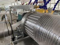 Tuyau d'expansion en spirale de fil d'acier PU, tuyau de conduit d'air PU, machine de fabrication