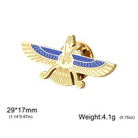 Broche con el Símbolo del Señor de la Sabiduría Ahura Mazda para Mujeres y Hombres, Amuleto Zoroastriano de Acero Inoxidable Faravahar, Joyería, Regalos