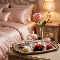 Lilin Aromaterapi Bentuk Bunga Peony Kecil, Lilin Kedelai Buatan Tangan, Lilin Tetes Suhu Rendah untuk Dekorasi Suasana Romantis