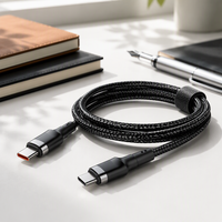 Pabrik Cetak Sendiri Harga Pabrik Kabel USB-C Nylon Braided Pengisian Cepat 480Mbps Sinkronisasi Data untuk Ponsel IOS/Android Laptop 1m Logo Kustom Murni