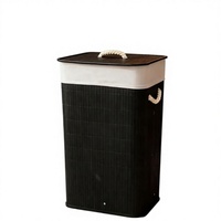 Panier à linge pliable multifonctionnel en bambou tissé, anti-poussière, écologique, moderne, pour le salon, Girida