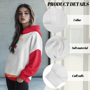 Felpe con Logo della squadra di calcio della città Kansas personalizzate con cappuccio sublimazione felpe da <span class=keywords><strong>donna</strong></span> in poliestere completamente stampate con cappuccio Dropshipping - Product Image 6