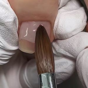 Pinceau à ongles 100% Kolinsky, manche en métal, pinceau pour peinture à la poudre acrylique, professionnel, pour salon de manucure, fournitures pour nail art, en vrac - Product Image 2