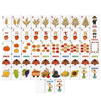 Ensemble de table de mahjong américain classique de luxe sur le thème de la récolte d'automne de Thanksgiving, pliable, en acrylique, portable, sur mesure, pour le divertissement