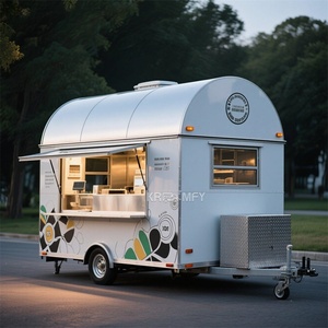 Remolques Pequeños Totalmente Equipados, Remolque de Comida Móvil con Cocina y Bebidas, Carrito de Venta de Hot Dogs - Product Image 4