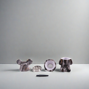 WAWA TECH ファッションデザイン バイオレントベア型 水転写印刷 カラー ヘンプグラインダー タバコ粉砕機 - Product Image 4