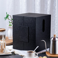 Boîte à gâteau de mariage personnalisée haut de gamme en carton gris à double porte, style français créatif, avec logo