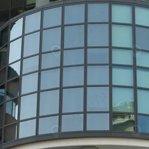 Rideau en verre, cadre en aluminium semi-uni, design moderne, pour construire un hôtel ou un bureau