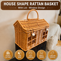 Panier de rangement en rotin tressé avec poignée, organisateur de cuisine écologique pour paniers cadeaux de mariage et de bonbons