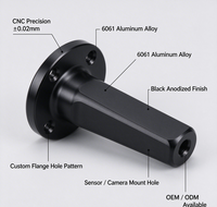 Support de fixation de capteur en aluminium usiné CNC sur mesure pour bras de robotisation mécanique OEM
