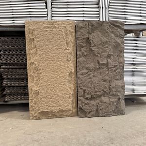 Hot Phong Cách 3D Khối Gỗ Polyurethane Sóng Đá Kết Cấu Đá Nhìn Trọng Lượng Nhẹ Cài Đặt Đá PU Tường Đá Bảng Điều Khiển - Product Image 2