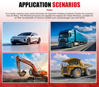 Molde de Inyección de Plástico PP para Filtro de Aire, Estructura Multicavidad para la Fabricación de Marcos de Filtro de Aire Automotriz Hyundai 28113-B1000