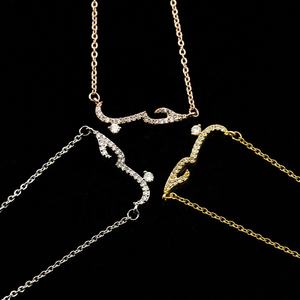 Collana con <span class=keywords><strong>Nome</strong></span> Arabo in Diamanti, Personalizzata in Argento Sterling 925 Placcato Oro con <span class=keywords><strong>Pietre</strong></span> Incastonate - Product Image 3