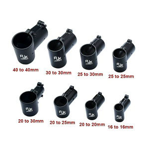 RJX Hobby RJX 20/25 to 30/40mm Angled T-Type Aluminum Alloy Tube <b>Clamp</b> Connector Black for Drone Landing Gear - Product Image 3