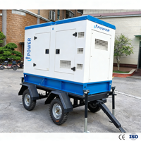 100KVA 80kW 3-Phasen Industrie-Datencenter Anhänger-Typ Leiser Wassergekühlter Dieselgenerator mit Autostart ATS Fernbedienung