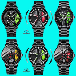 <span class=keywords><strong>Reloj</strong></span> de Cuarzo con Caja de Aleación, Variedad de Estilos, Personalizable, Diseño de Neumático de Auto Giratorio, <span class=keywords><strong>Reloj</strong></span> de Cuarzo de Acero Inoxidable - Product Image 6