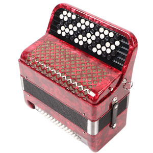 Acordeón de 62 Teclas, Acordeón de 60 Botones, Instrumento Musical Educativo para Niños con Correas, Rojo - Product Image 5