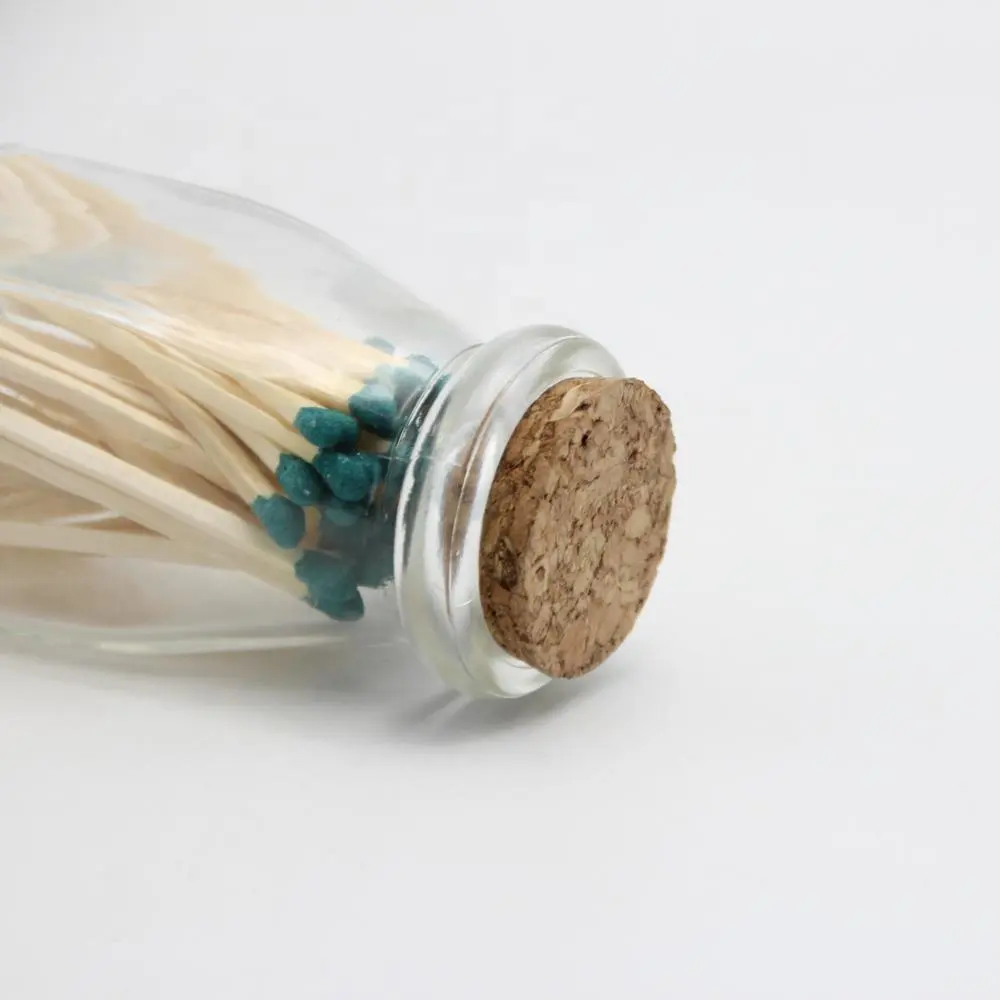 Frasco de etiqueta especial cilíndrica oca de vidro de borosilicato de alta qualidade por atacado, usado para velas perfumadas e fósforos