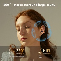 Auriculares Bluetooth QD6 Mini Personalizados con Clip para la Oreja, Pantalla LED Giratoria, Reducción de Ruido ENC, Auriculares Deportivos Inalámbricos