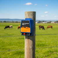 HPSFENCE HPS350 Combinatie AD/DC Kunststof Veiligheidshek-energizer met Anti-UV Bescherming, Eenvoudig te Monteren Ontwerp