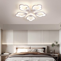 Plafonnier LED moderne et minimaliste haut de gamme en forme de pétale avec couvercle en acrylique, à montage en surface, pour salon et restaurant