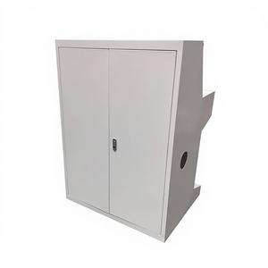 กล่องควบคุมเหล็กชุบสังกะสี โต๊ะปฏิบัติการแบบเอียง จอภาพระบบสัมผัส PLC ขนาด 850 กว้าง * 1300 สูง * 600 ลึก มม. - Product Image 5