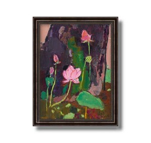 Pintura al Óleo al Aire Libre de la Maestra Zhang Liping: Loto Emergiendo de la Agua - Reproducción de Alta Calidad, Arte Decorativo Original y Nítido - Product Image 6