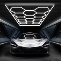 Nouvelle Lampe de Barbier Hexagonale Étanche au Design Innovant, Éclairage de Plafond LED COB pour Salon de Coiffure et Atelier, Corps en Aluminium Lumineux, Idéale pour Bureau et Aménagement Paysager