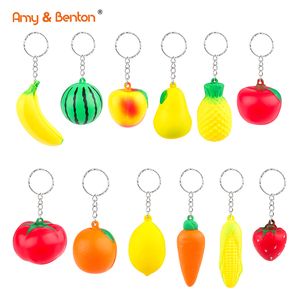 Llavero Antiestrés de Plátano, Juguete Sensorial Elástico de PU No Tóxico, Bolas para Aliviar el Estrés para Niñas, Niños, Recuerdos de Fiesta, Estudiantes - Product Image 3