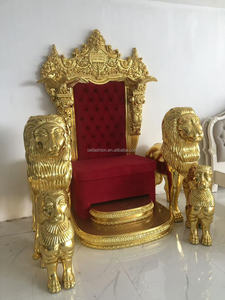 OE-FASHION Luxury Gold Throne's <strong>Chairs</strong> Royal King and Queen Design Fabric Material <strong>for</strong> Church Application on <strong>Sale</strong> - Product Image 5