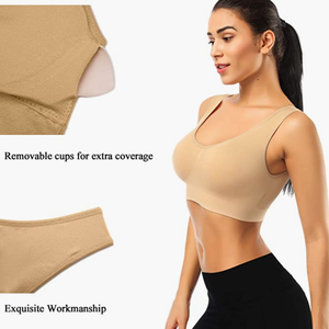 Brassière sans couture pour femmes, soutien-gorge de <span class=keywords><strong>sport</strong></span> pour femmes, soutien-gorge de Yoga à coussin amovible, gilet de grande taille - Product Image 4