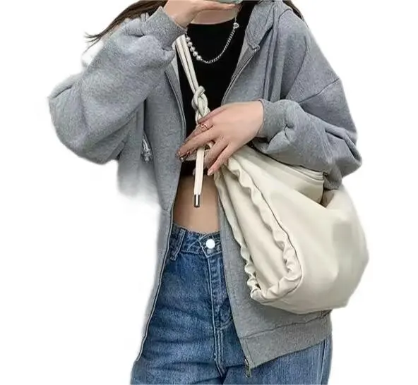 HZY982 Practical generous very large-capacity and durable flexible shoulder bag foldable moon shape