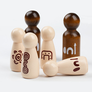 Figurines en bois personnalisées pour enfants de 4 à 6 ans, forme ronde, unisexe, décoration d'anniversaire, jouets en bois D011 - Product Image 2