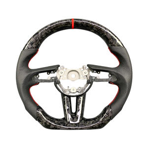 Accesorios para Automóvil <span class=keywords><strong>Mazda</strong></span> 3 CX30 MX30 CX50, Volante Personalizado de Fibra de Carbono Forjado y Cuero Perforado Alcántara 2019-2024 - Product Image 1
