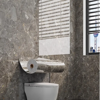 Décoration murale imperméable pour salle de bain Faux carrelage en marbre 3D Papier peint autocollants Panneau mural 3D Carreaux de plafond auto-adhésifs